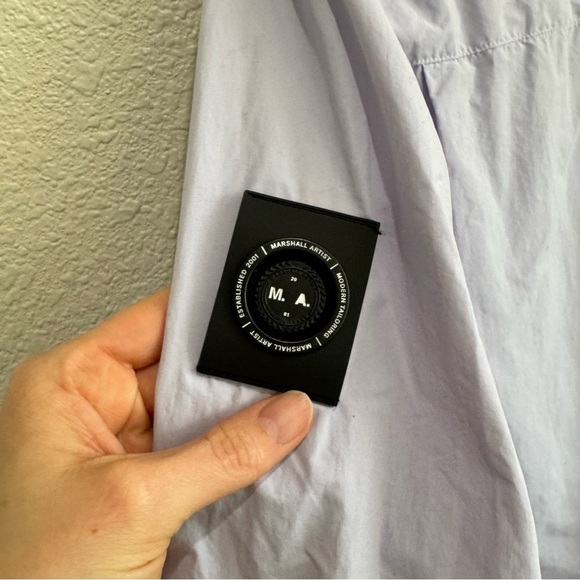 Marshall Artist Tonaro Mens XL Overshirt Lilac Full Zip Casual Jacket Preppy - Picture 10 of 12